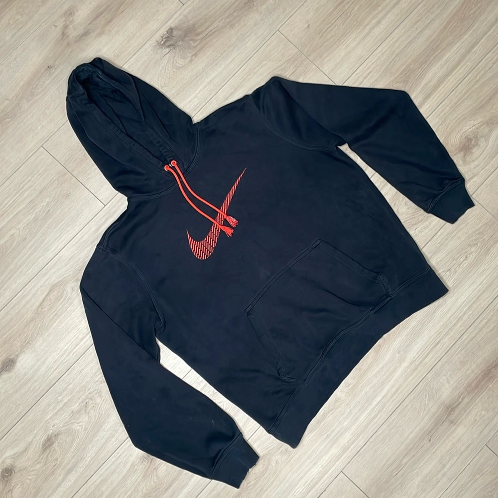 Vintage Nike Embroidered Red Logo Mens Hoodie